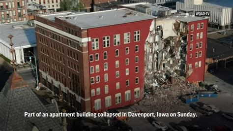 Partial Apartment Building Collapse In Davenport Iowa
