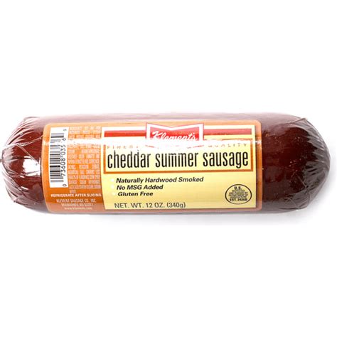 Klements Cheddar Summer Sausage Brats And Sausages Fairplay Foods