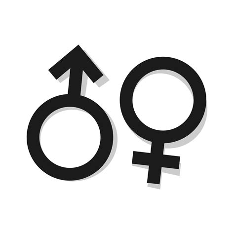 Male Female Icons Male And Female Symbols Female And Male Sex Icon