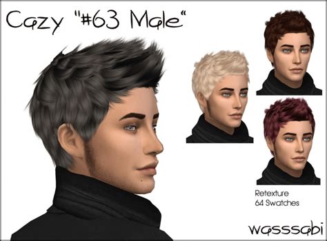 Cazys Hair 63 Retextured At Wasssabi Sims Sims 4 Updates
