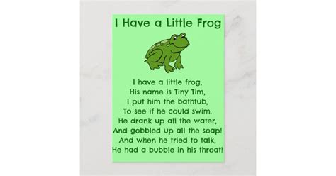 Little Frog Poem Postcard Zazzle