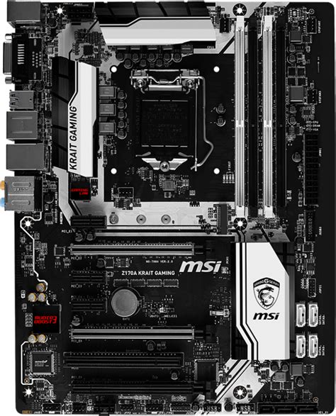 Msi Z170a Krait Gaming Motherboard Specifications On Motherboarddb