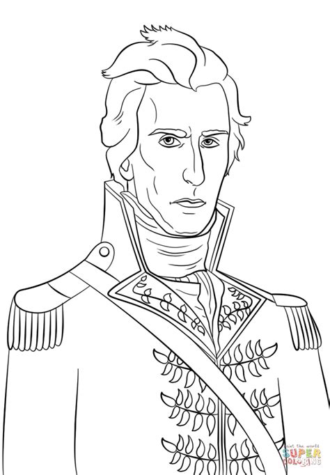 Internet is full of websites to get free stuff including printable coloring pages for kids and adults. President Andrew Jackson coloring page | Free Printable ...