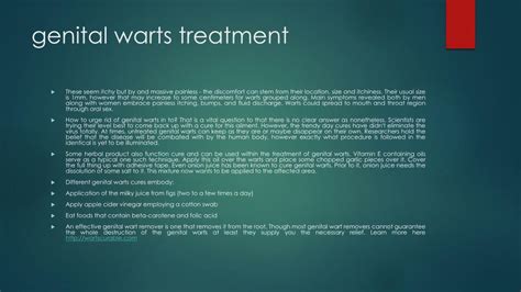 Ppt Genital Warts Cure Intended For A Hygienic Life Powerpoint Presentation Id 3003080