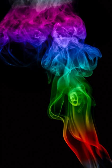 Free Photo Multicolored Smoke Abstract Shape Transparent Free