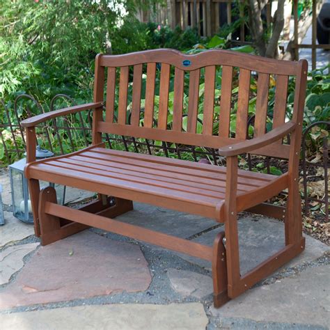 Steel porch chair loveseat outdoor patio glider bench. 4-Ft Outdoor Patio Garden Love-seat Glider Chair in ...