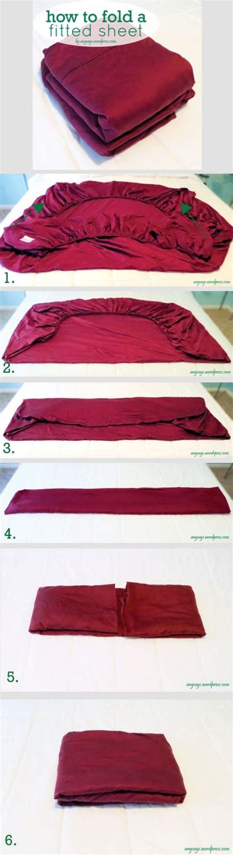 I'm so going home and trying the fitted sheet trick and the pillow cases. How To Fold A Fitted Sheet Easy Tips And Tricks
