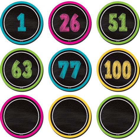 Chalkboard Brights Number Cards Tcr2567 Teacher Created Resources