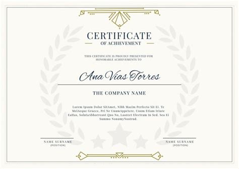 Free Cream Elegant Professional Certificate Template