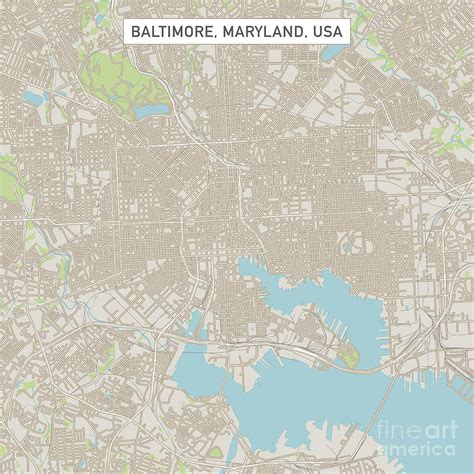 Street Map Baltimore City Cities And Towns Map