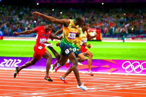 usain bolt wins men s 100m dash in olympic record time bleacher report