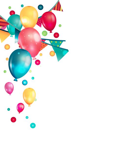 Happy Birthday Balloons Transparent Background