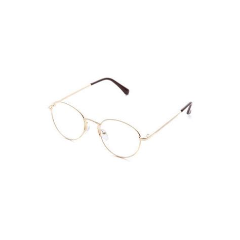 shein sheinside gold frame clear lens retro glasses 9 liked on polyvore featuring