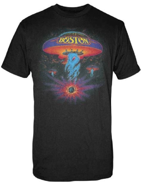 boston classic rock n roll band t shirt debut album cover art men s black shirt vintage