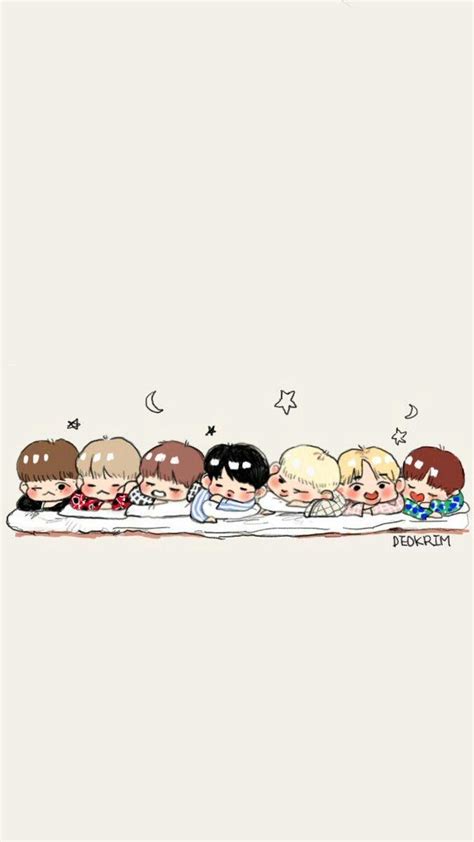 Explore and share popular cute wallpapers on wallpapersafari. Chibi BTS Wallpapers - Wallpaper Cave