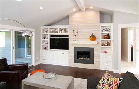 Built in tv fireplace wall unit designs. 15 Ideas for TV Built-in Media Wall in Modern Living Rooms ...