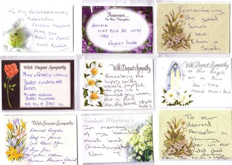 Funeral Flower Card Messages For Nana Home Mybios