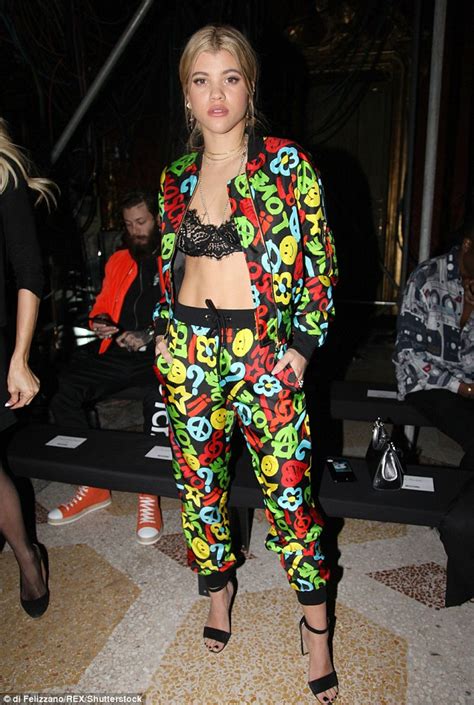 Sofia Richie Dons Coordinated Tracksuit At Moschino Milan Fashion Show With Paris Hilton Daily