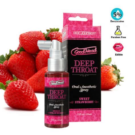 Deep Throat Spray Oral Sex Goodhead Strawberry Spray 2 Oz 782421008680