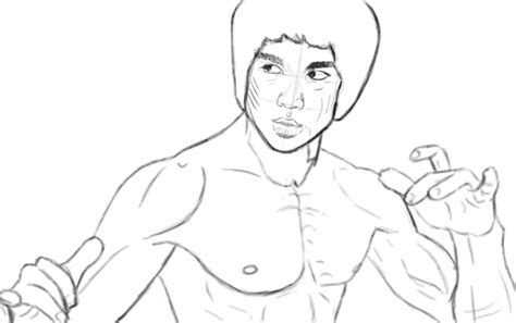 Bruce Lee Coloring Pages Sketch Coloring Page