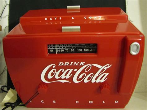 coca cola cooler radio with am fm cassette player qtr 1949 1988 unused old stock ebay