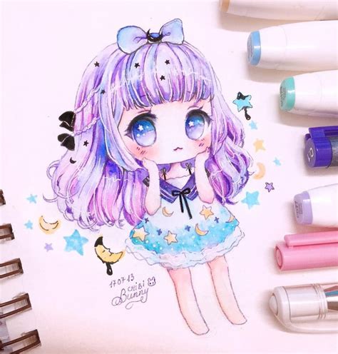 Cute Pastel Goth Chibi Anime Kawaii Chibi Drawings