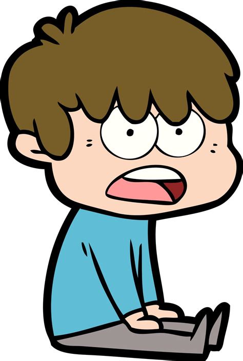 Worried Cartoon Boy 12458221 Vector Art At Vecteezy