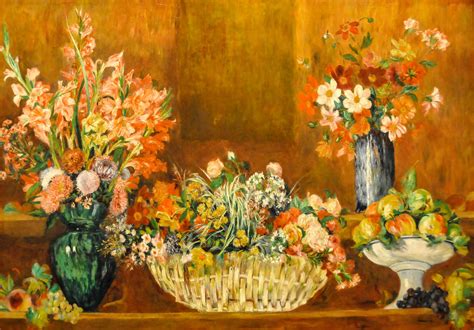 Pierre Auguste Renoir Still Life With Flowers And Fruit 1890 At The