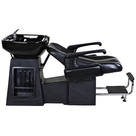 Harlow Black Beauty Salon Shampoo Chair And Sink Bowl Unit Shampoo