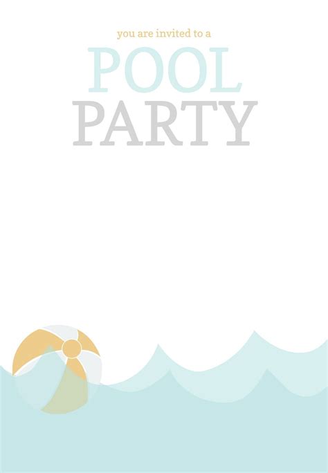 Pool Party 2 Free Pool Party Invitation Template Greetings Island Free Printable Party