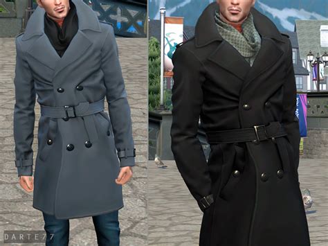 Trench Coat Malefemale Patreon Exclusive Sims Sims 4 Mods