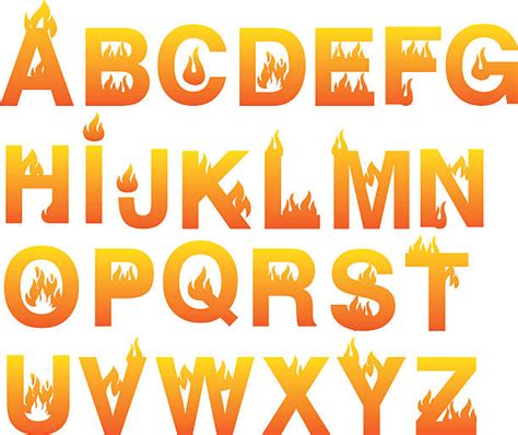 Fire Font Illustrations Royalty Free Vector Graphics And Clip Art Istock