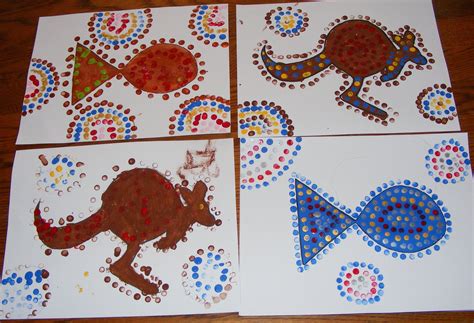 Ten Kids And A Dog Sunday Art Lessons Aboriginal Dot Art
