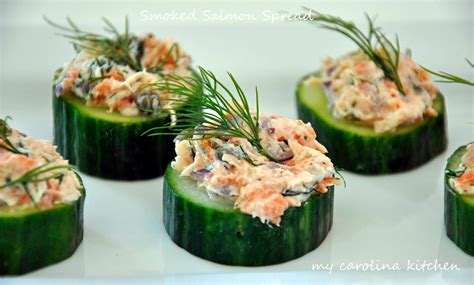 This chicken recipe is simple enough for weekdays but also elegant enough for a dinner party. My Carolina Kitchen: Smoked Salmon Tartare on Cucumber ...