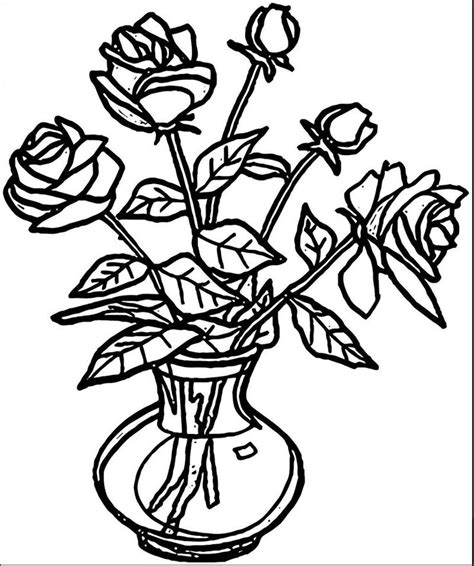 Rose Flower Coloring Page 005 Printable Flower Coloring Pages Rose