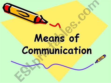 Esl English Powerpoints Means Of Communication