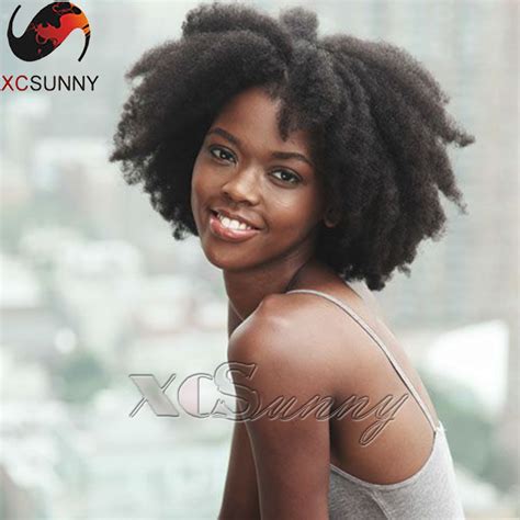 Natural wavy curly hair wigs with bangs for women long black brown synthetic wig. Natural Hairstyle African Human Hair Wig Brazilian Afro ...