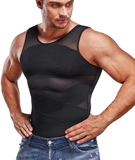 Gotoly Compression Shirt For Men Slimming Undershirt Body Shaper Tank