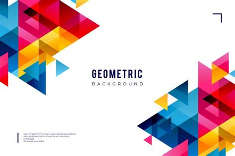 Free Vector Geometric Background With Colorful Shapes Geometric