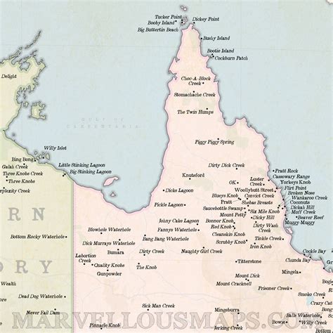 Standgs Marvellous Map Of Actual Australian Place Names — Marvellous Maps