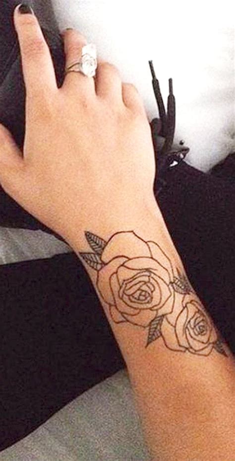 Realistic Minimal Rose Outer Forearm Tattoo Ideas For Women