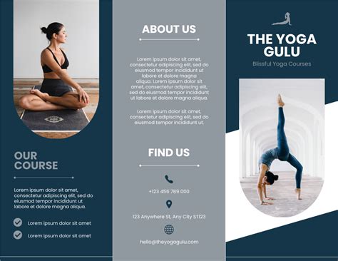 yoga course brochure folleto template