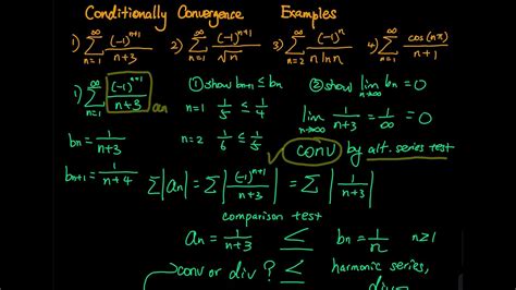 11.6 Part 4/9: Conditionally Convergence Examples (include most types ...