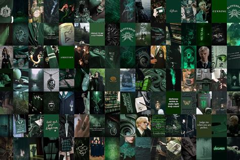 Harry Potter Slytherin Wall Collage Kit Draco Malfoy Wall Etsy