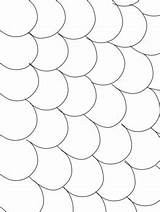 Coloring Blank Scales Patterned Fin Scalloped sketch template