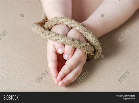 Child Hands Tied Rope Image And Photo Free Trial Bigstock