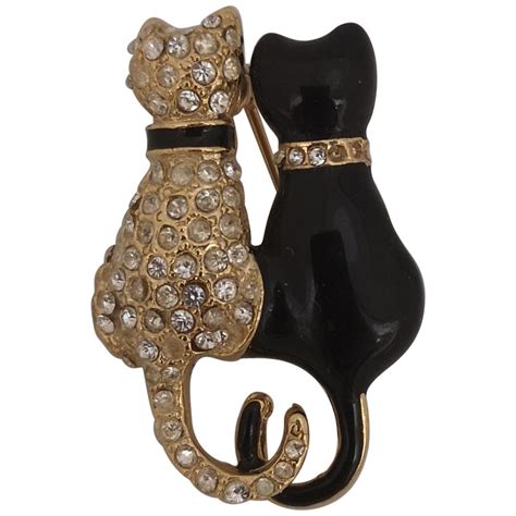 Lalique Crystal Cat Brooch At 1stdibs Lalique Cat Brooch