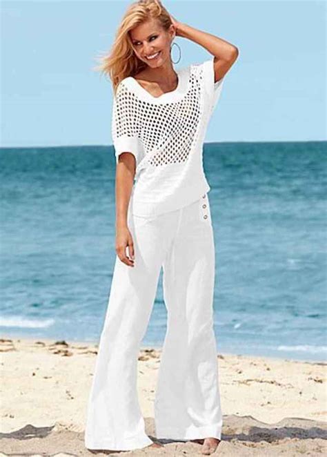 47 Summer White Linen Pants Outfit For Women