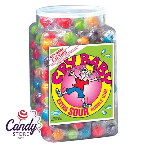 Cry Baby Wrapped Extra Sour Bubble Gum Tub 240ct