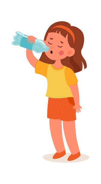 600 Girl Drinking Water Stock Illustrations Royalty Free Vector
